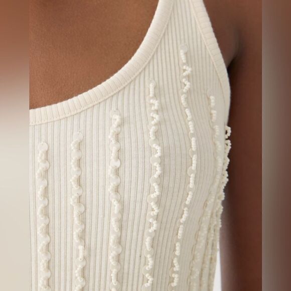 NWT J. Crew Embellished vintage rib tank top - Picture 4 of 11